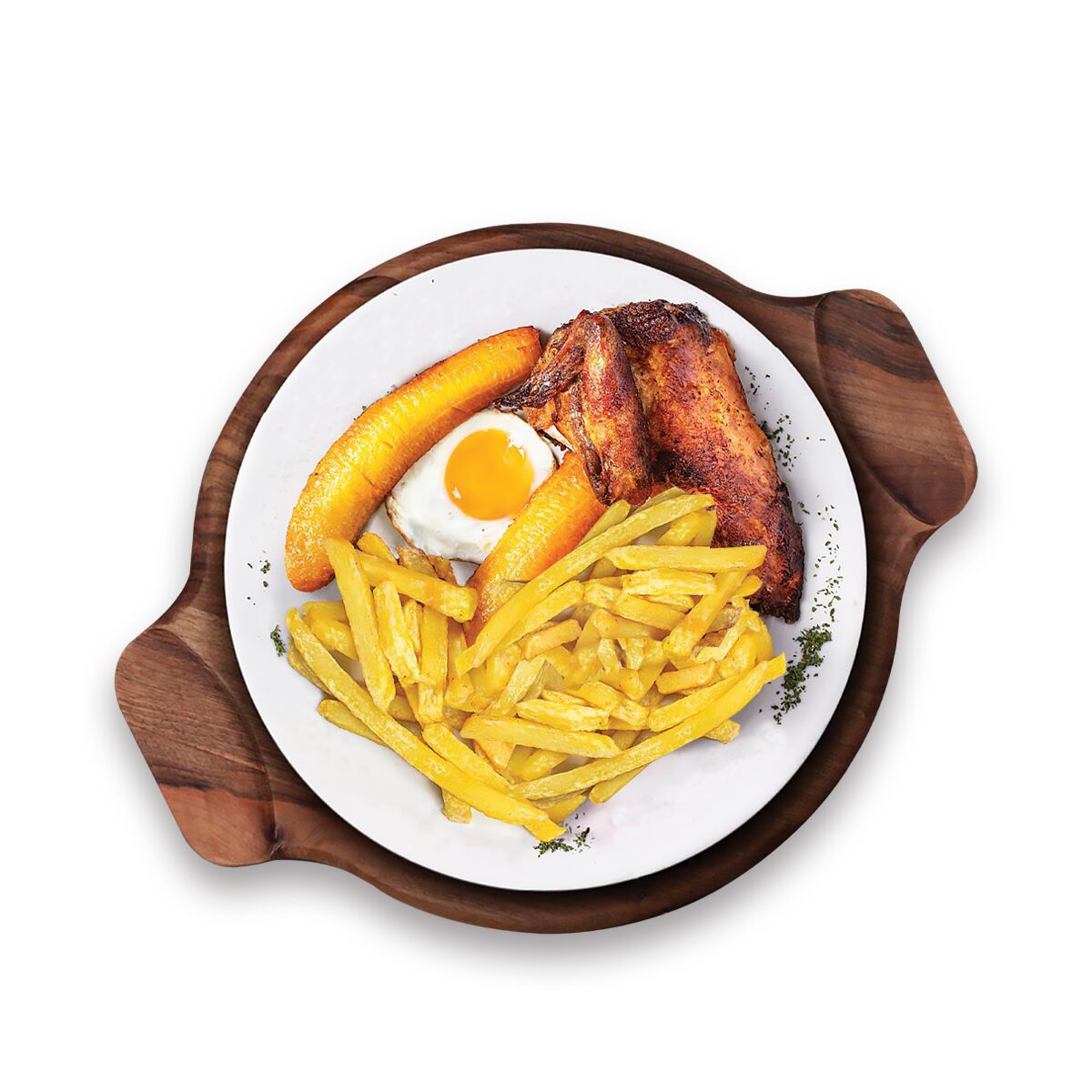 1/4 Pollo a lo pobre